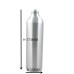  250ml round empty aluminum Bottles, sliver metal bottle with black/white Twist lotion pump 