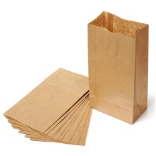 Takeaway food-grade packing bags kraft paper bags 15x9x27 cm ,custom design welcome