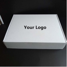 100PCS/lot Custom thick white Corrugated paper shipping mailer boxes Printed logo Packaging Clothes underwear polo shirt Box 