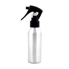 100ml empty aluminum Bottles, sliver metal bottle with black/white trigger sprayer