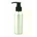 100ml empty aluminum Bottles, sliver metal bottle with white/black Twist lotion pump