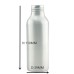 100ml empty aluminum Bottles, sliver metal bottle with white/black Twist lotion pump