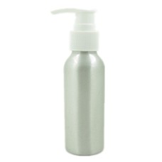 100ml empty aluminum Bottles, sliver metal bottle with white/black Twist lotion pump