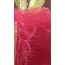 Reusable Mesh net Produce bags 23*50cm Sturdy Poly-Mesh Net Bags  for vegetable, egg and fruits with ribbon