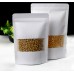 10*15cm 12*20cm 14*20cm  Self stand kraft paper zip lock gift packaging bag  craft ziplock packing bags with Window