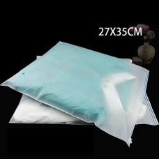 27*35cm Three styles ( Frosted/Clear ) PE plastic zipper bag Clothing storage bag Garment bag