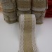 2M Natural Jute Burlap Ribbon With Lace rims Tape roll vintage rustic wedding decoration mariage wedding cake topper