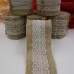 2M Natural Jute Burlap Ribbon With Lace rims Tape roll vintage rustic wedding decoration mariage wedding cake topper