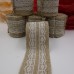 2M Natural Jute Burlap Ribbon With Lace rims Tape roll vintage rustic wedding decoration mariage wedding cake topper