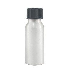 2oz/60ml empty aluminum Bottles, sliver metal bottle with black/white child resistant caps,safety lid