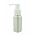 30ml 1oz empty round aluminum Bottles, sliver metal bottle with black/white Twist lotion pump