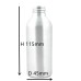 4oz/ sliver metal bottle with gold/silver aluminum lid ,empty 120ml aluminum Bottles,