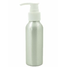 4oz/120ml empty aluminum  Bottles, sliver metal bottle with white/black Twist lotion pump