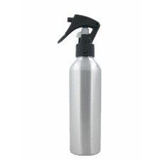 5oz/150ml round empty aluminum Bottles, sliver metal bottle with white/black trigger sprayer