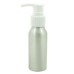 60ml empty aluminum Bottles, sliver metal bottle with white/black Twist lotion pump