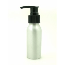 60ml empty aluminum Bottles, sliver metal bottle with white/black Twist lotion pump