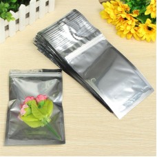 Best Price 12x20cm Translucent Aluminium Foil Zip Lock Bag Silver Metallic Aluminum Malar And Resealable Plastic Pouch  100PCS