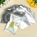 Best Price 12x20cm Translucent Aluminium Foil Zip Lock Bag Silver Metallic Aluminum Malar And Resealable Plastic Pouch  100PCS