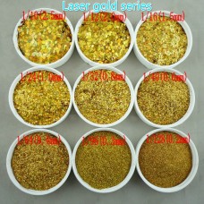 Laser gold series glitter powder Sequin Powder  For Nail Art Makeup Christmas gifts craft candles and so on