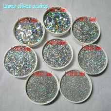  Laser silver series glitter powder Sequin Powder  For Nail Art Makeup Christmas gifts craft candles and so on