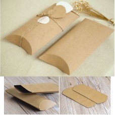 Kraft paper packing box Kraft Paper Pillow Box kraft pillow gift packaging boxes , custom design welcome