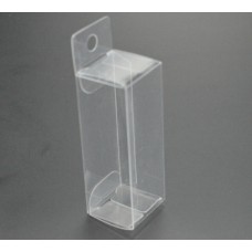 New 20pcs 3*3*7.5cm,transparent PVC box with hanging, gift packaging boxes, clear display box