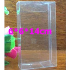 Size:6*6*14cm, recycled plastic box , transparent box for candy , plastic transparent gift box