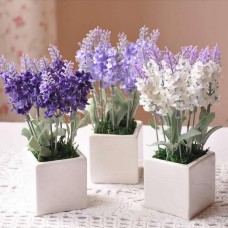 10 Head Bouquet Beautiful Artificial Lavender Silk Flowers