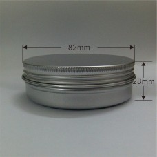 100ml PET Silver Metal Aluminum Jar w/aluminum Cover Mini Jar,  100g aluminum tin, metal jar for cream powder gel use, 3.33 oz cosmetic bottles, 100ml aluminum container