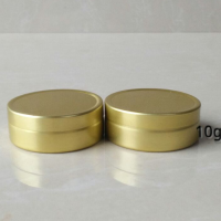 10ml gold Aluminum tins ,golden color Cosmetic Empty Jar Pot, Lip Gloss Balm Holder 10g Gold Tone 4015# slip lid