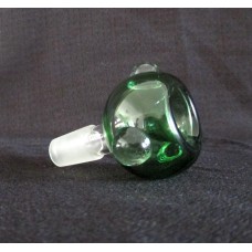 Downstem Male Green Glass Bowl