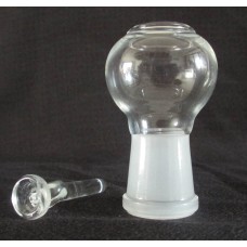 Comes with Dome and Nail 10mm for Double Barrel Recycler Oil Rig & Tornado Percolator Glass Hookah