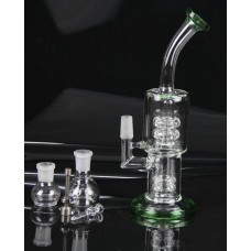 glass waterpipe bong with oil titanium nail and glass nail Glass bong Straight glass BONG water pipe with birdcage perk and Honeycomb Percolator