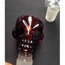 Amber Glass Skull Bowl, Assorted Glass Bowl With Handle Water Smoking Pipe Accessory for smoking pipes, blue color any color available 