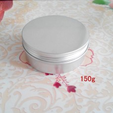 150 Gram Aluminium Metal Empty Cosmetic Pot Jar Tin Container Craft Nail Art Cream Lip Balm Makeup Containers ,150ml aluminum jars with flat screw lid