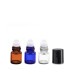 1ml Glass Roll On Bottles Essential Oil Roller Ball Amber Blue Clear Vials 1ml