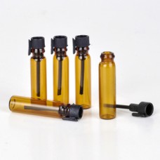 1ml amber Parfum vials 1ml Glass Perfume Sample Vials for Essential Oil Bottles (Vials/Caps)