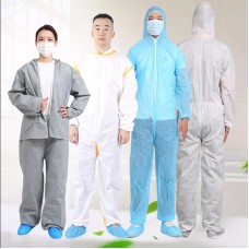 1pc Safety One Time Disposable Dust-proof Protective Coverall Anti-splash Anti-UV Clothes Overall Suit KN95 Mask glasses gloves