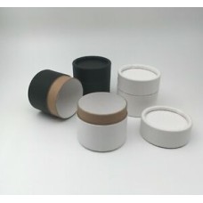 Eco Jars 2oz 60g - Kraft Paper Cosmetics Containers Black White 60 ml 2 ounce ,Reusable, recyclable and eco-friendly