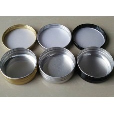 60g gold aluminum tin ,  60ml aluminum pots, 2oz. Screw Top Tin Can