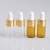 3 5ml Amber Empty Dropper Bottle Portable Aromatherapy Essential Oil Bottle with Refillable Glass Eye Drop bottle