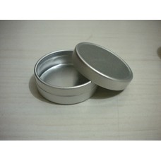 10ml Aluminum tins ,Cosmetic Empty Jar Pot Lip Gloss Balm Holder 10g Silver Tone 4015# slip lid