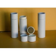 White Oil Proof Paper Lip Balm Tubes .3 oz 1/3 Cardboard Containers