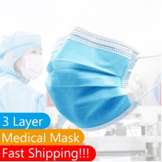 50/30/20/10/5 Pcs 3-Layer Filter Medical Masks Non-woven Face Mouth Masks Anti Pollution CE certificate Anti-Dust Masks Unisex