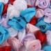 50Pcs 15mm Satin Ribbon Flower Rose