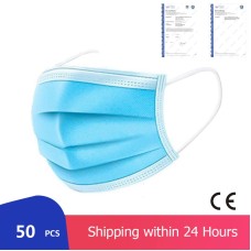 50pcs Medical Mask Face Masks 24h Express delivery Disposable with earmuff pm25 with earmuff free shipping Protect health