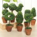 Artificial Potted Plant Plastic Garden Grass Ball Topiary Tree Pot Home Desk Decor