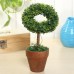 Artificial Potted Plant Plastic Garden Grass Ball Topiary Tree Pot Home Desk Decor