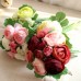 Artificial Silk Flower Peony Bouquet 9 Heads Flowers Home Cafe Decoration Wedding Bridal Party Decor