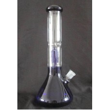  Magic Waterpipe , Blue Leaf Glass Beaker Base Ice Bong with Precooler